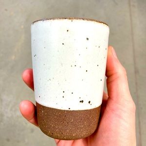 East Fork Pottery juice cup in eggshell glaze